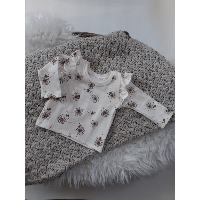 Longsleeve met ruffle mouw 'Paardenbloem'